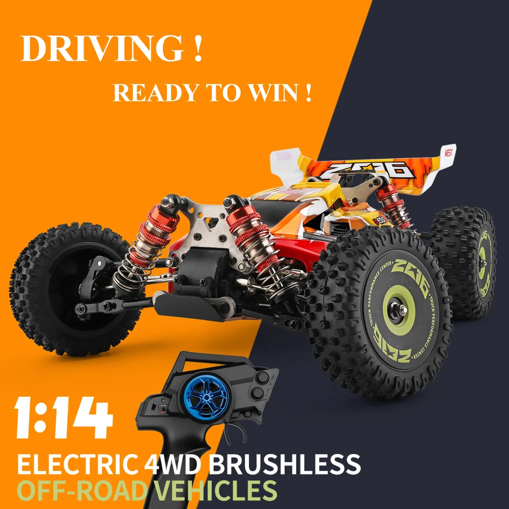 WLtoys 144010 75KM/H RC Car Professional Brushless 4WD Electric High Speed Off-Road Drift Remote Control Cars Toys for Children