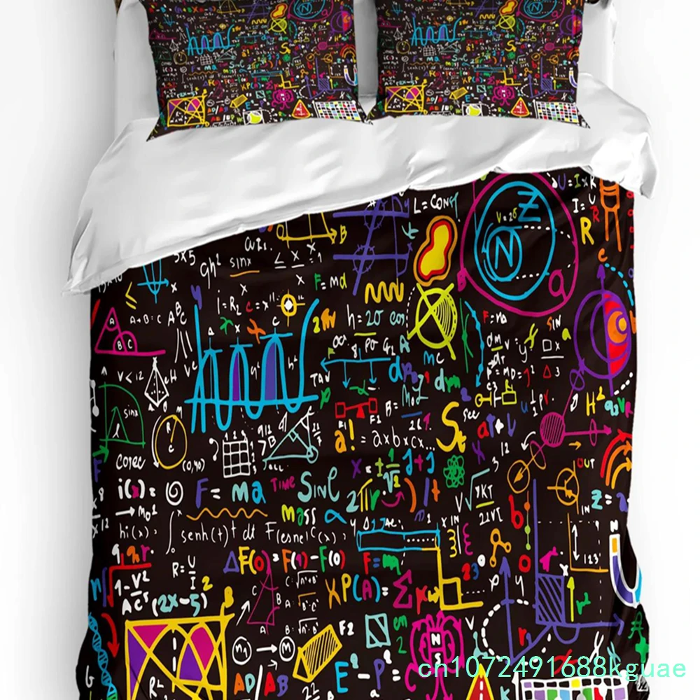 Mathematics Physics Formula Duvet Cover Bed Bedding Set Home Textile Quilt Cover Pillowcases Bedroom Double Bedding Set No Sheet