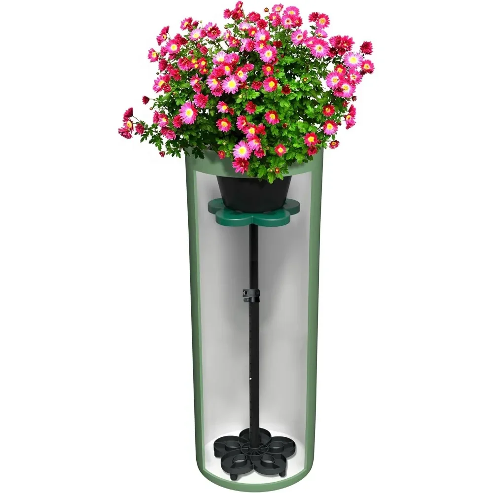 

XL Tall Column Plant Riser Fill Bottom of Tall Flower Pots and XL Plant Containers | Indoor and Outdoor (20-34" Rise, 10" Base