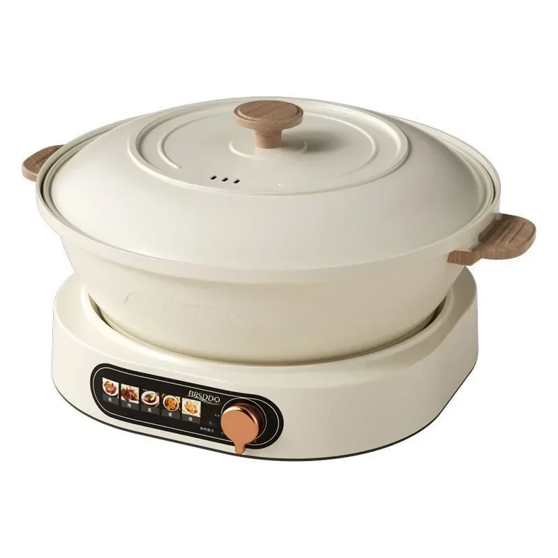 Hot  household split mandarin duck hot pot multi-functional cooking pot integrated pot barbecue hot pan frying pan