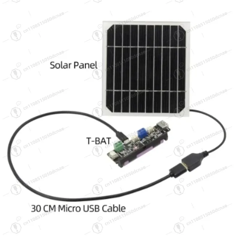 T-BAT 18650 Battery Holder Module CN3065 Solar Power Management Board 5V Output Micro USB Charging for Arduino DIY Electronics