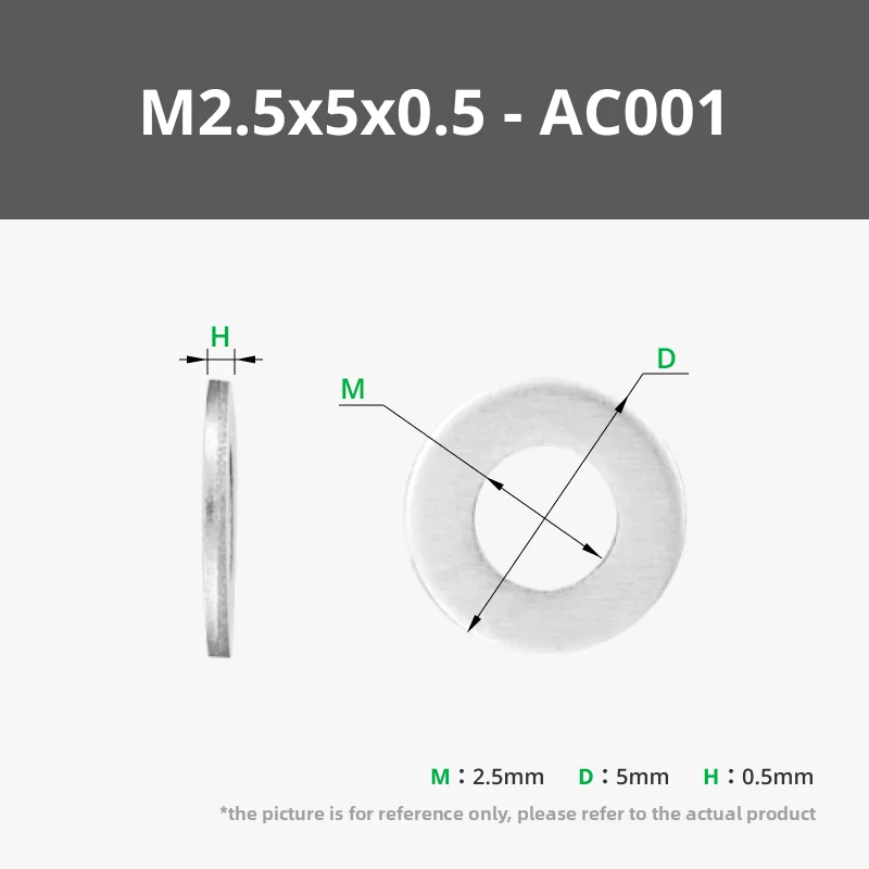 Original brand new M2.5x5x0.5 gasket AC001 Maker Treasure House for Bambu lab3D Printing Model Special standard parts