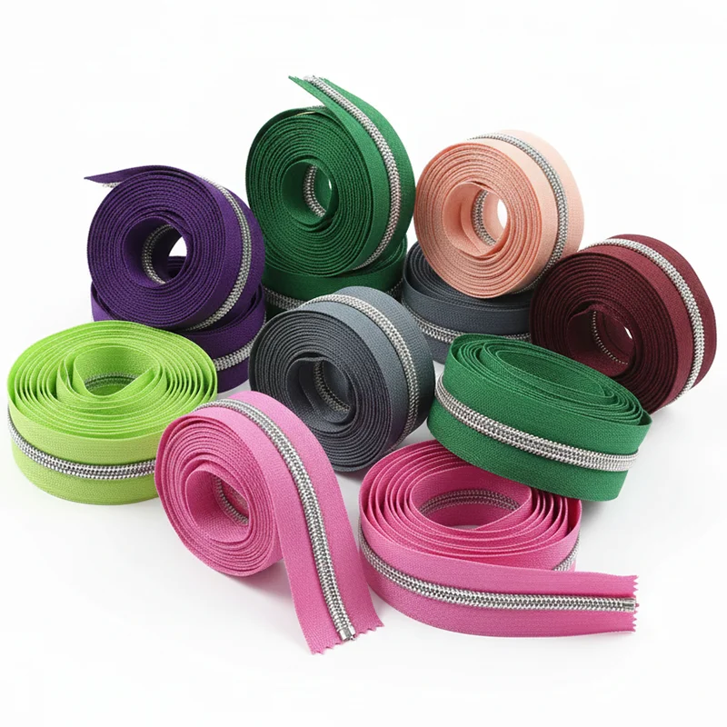

5/10/20M 5# Color Nylon Zipper Tape Jacket Luggage Bag Closure Zippers Replace Repair Kits Sewing DIY Accessories Craft Supplies