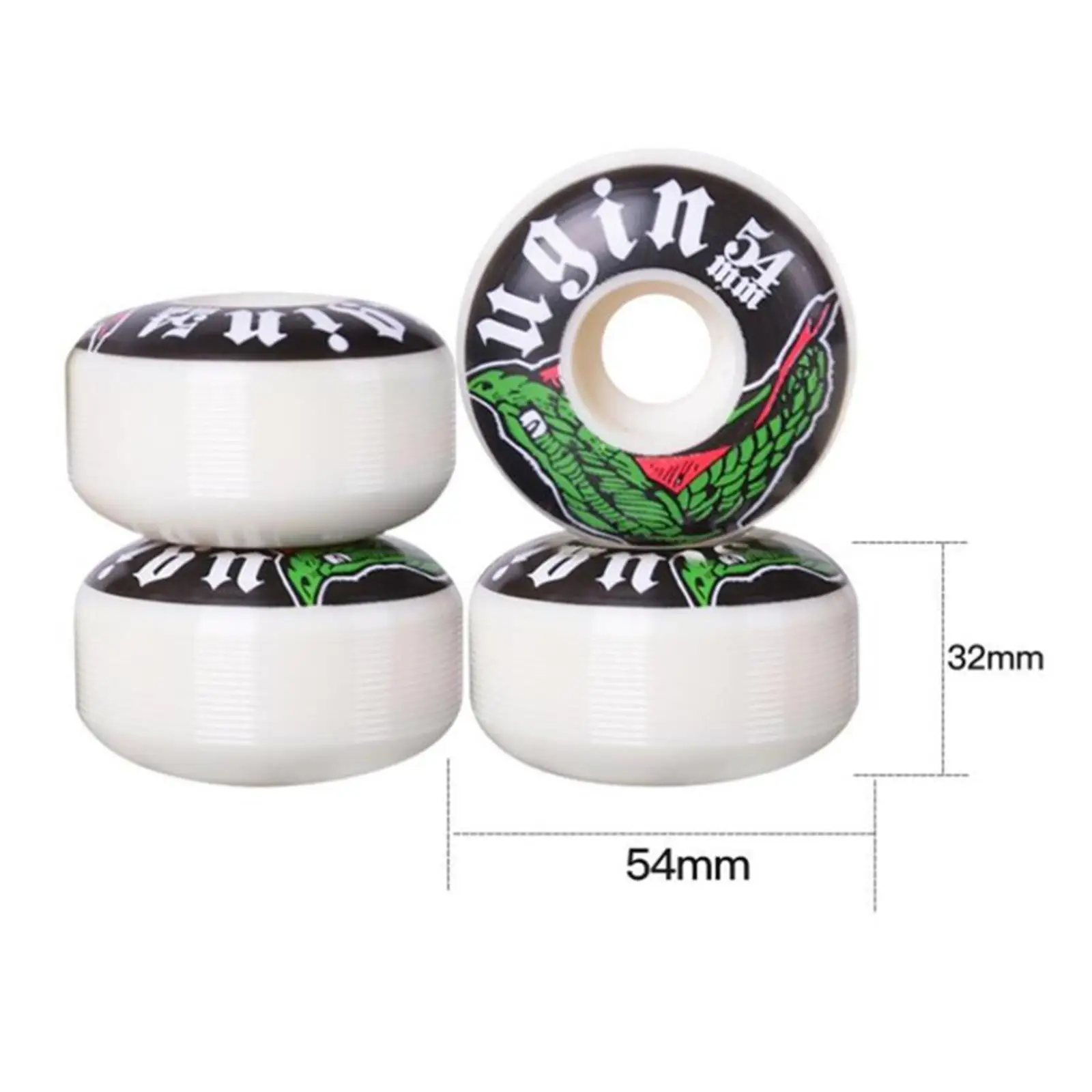 4Pieces 100A Skateboard Wheels Replacement Roller Cruiser Wheel Outer Case
