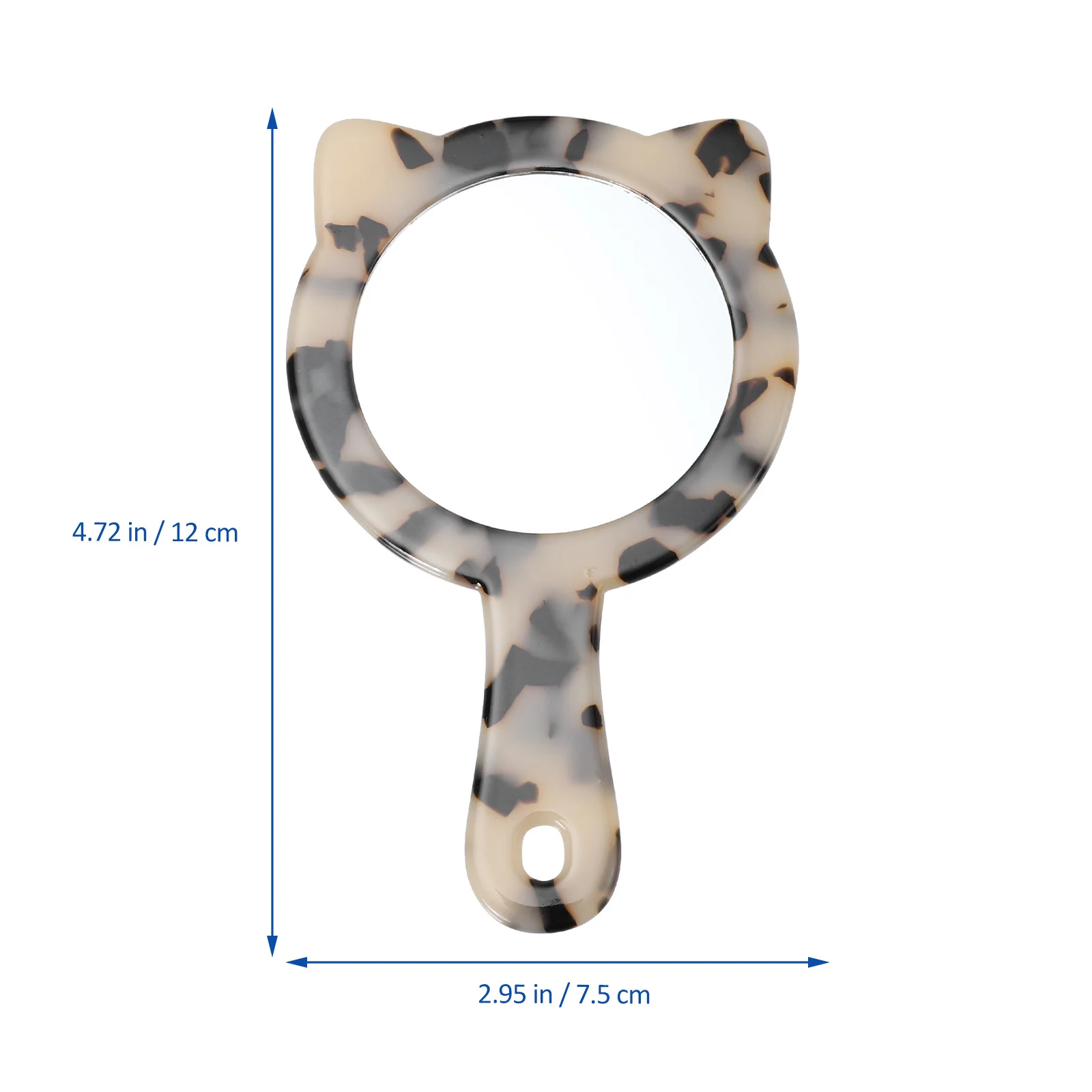 1 pz specchio per trucco effetto marmo portatile design compatto portatile specchio riflettente HD accessori per il trucco