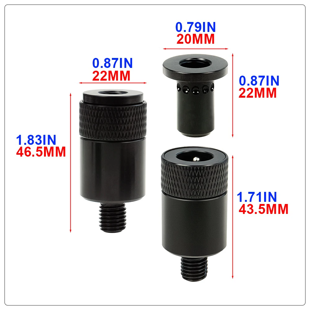 Hirisi 2 Stück Schnellwechsel-Anschluss zum Karpfenangeln, Aluminium-Twist-Lock-Adapter, sicheres und langlebiges Angelzubehör für Angelruten – Detail 6