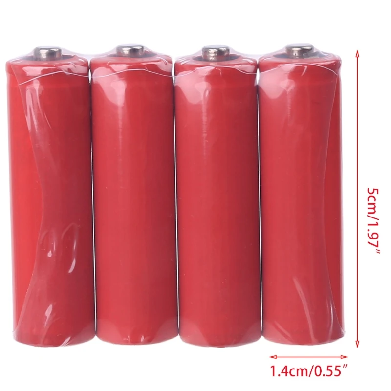 Universal 4Pcs 14500 AA Size Dummy Fake Battery for Case for Shell Placeholder Cylinder Conductor Use with Rechargeable Batte