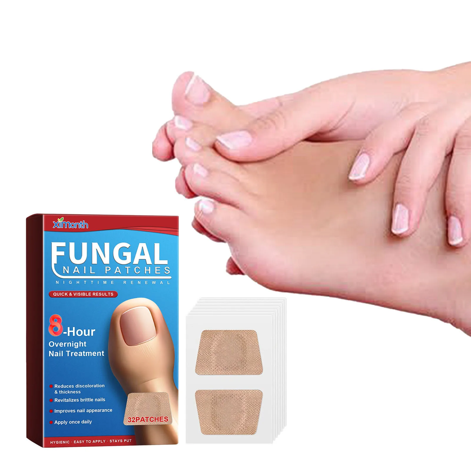 Remendo de tratamento de unhas nutre profundamente repara unhas danificadas unhas fungas cinza espessamento macio paroníquia tratamento adesivos