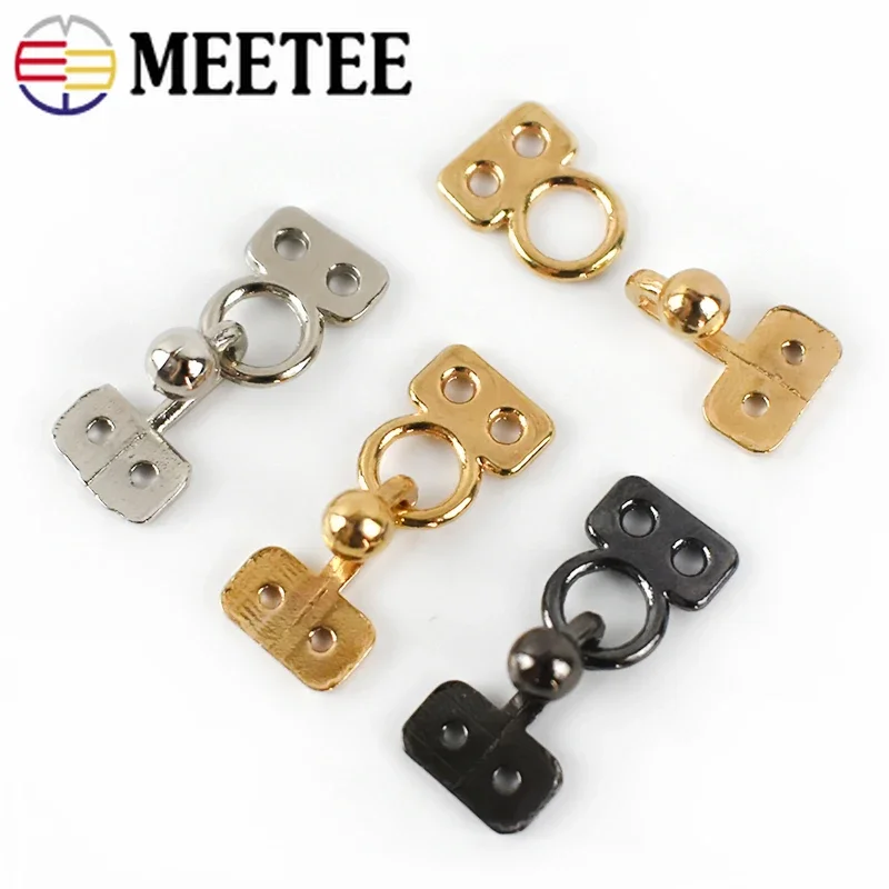 Meetee 10/30Pcs 18/25mm High-grade Metal Pants Hook Skirt Buckle DIY Fur Coat Connection Decoration Button Sewing Clothes Hooks