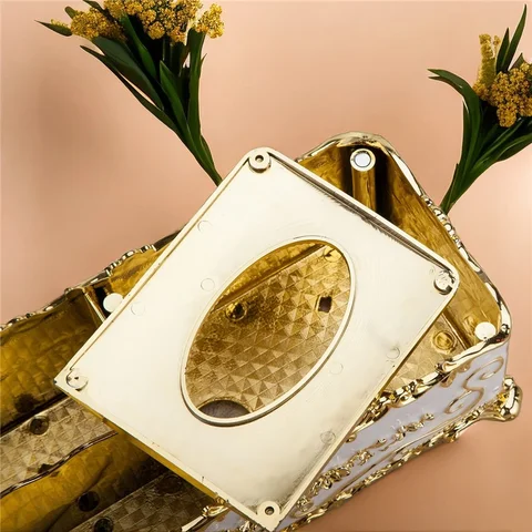 1 st viktoriansk dekor ansiktsservetter hållare lock badrum kontor, silver plast servetthållare 10 best sales silverförpackning med näsdukar - №6