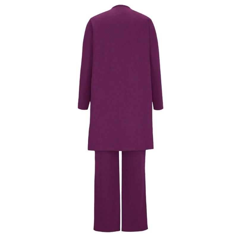 

Y5GC Women's three-piece outfit: long-sleeved cardigan, sleeveless top, wide-leg pants, wedding guest pants set