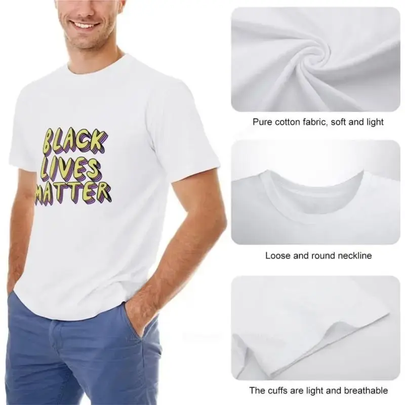 

Новая мужская футболка Bla Bla Lives Matter Boys White Ultra Slim Fit Cotton 00% Nine Sve Long Other Sle