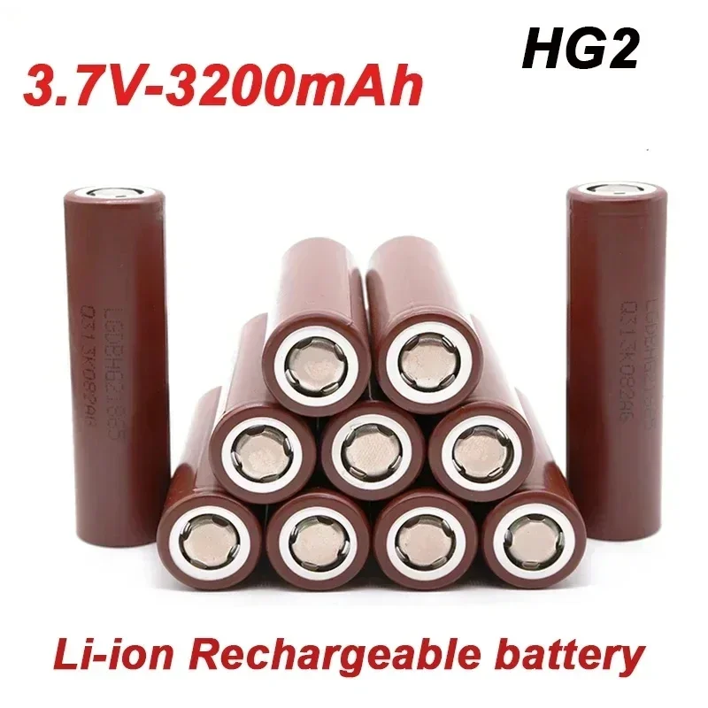 100% New Original HG2 18650 Battery 3200mAh Battery 18650 HG2 3.7V Discharge 25A Dedicated For Power Rechargeable Battery