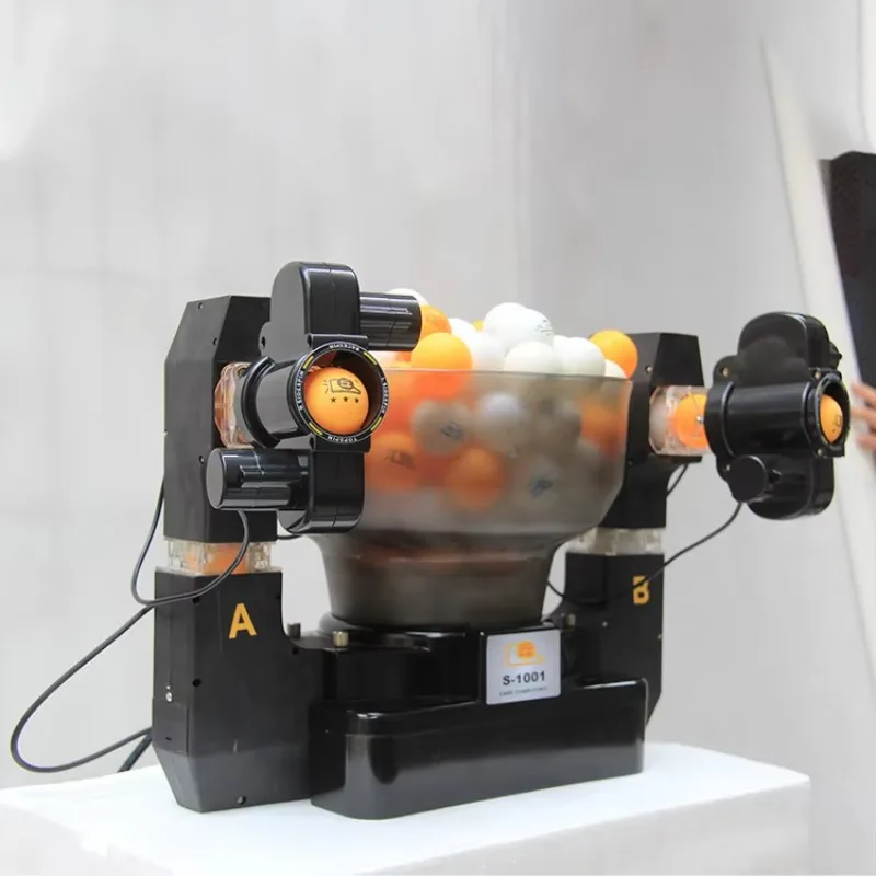 HuiPang S1001 آلة تقديم أوتوماتيكية لتنس الطاولة آلة تدريب تنس الطاولة المهنية روبوت تنس الطاولة