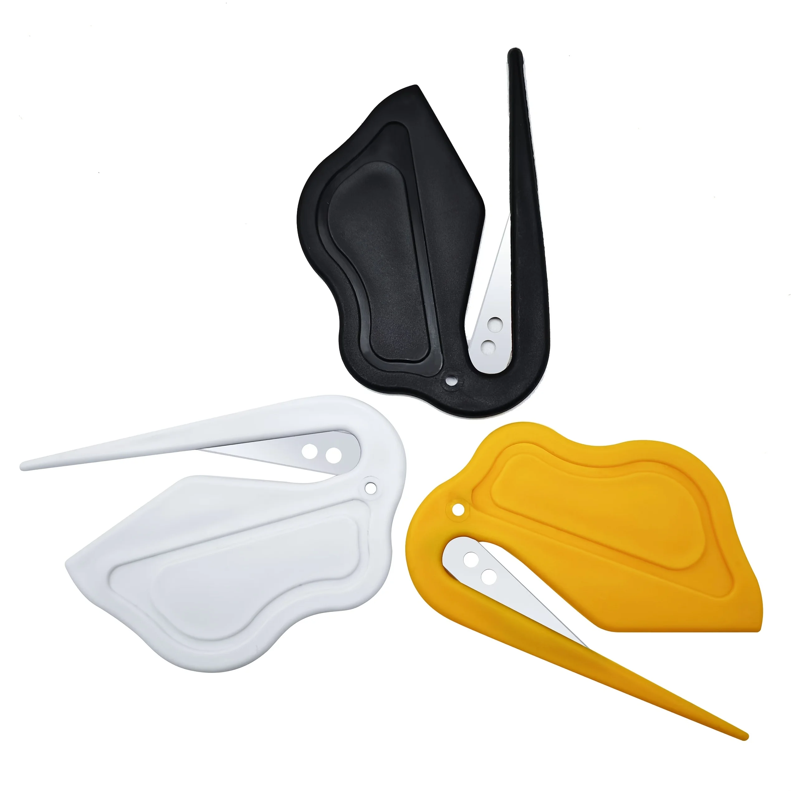 3pcs Multicolor Plastic Envelope Opener-Perfect for Letters, Mattress Covers, and Box Cutting
