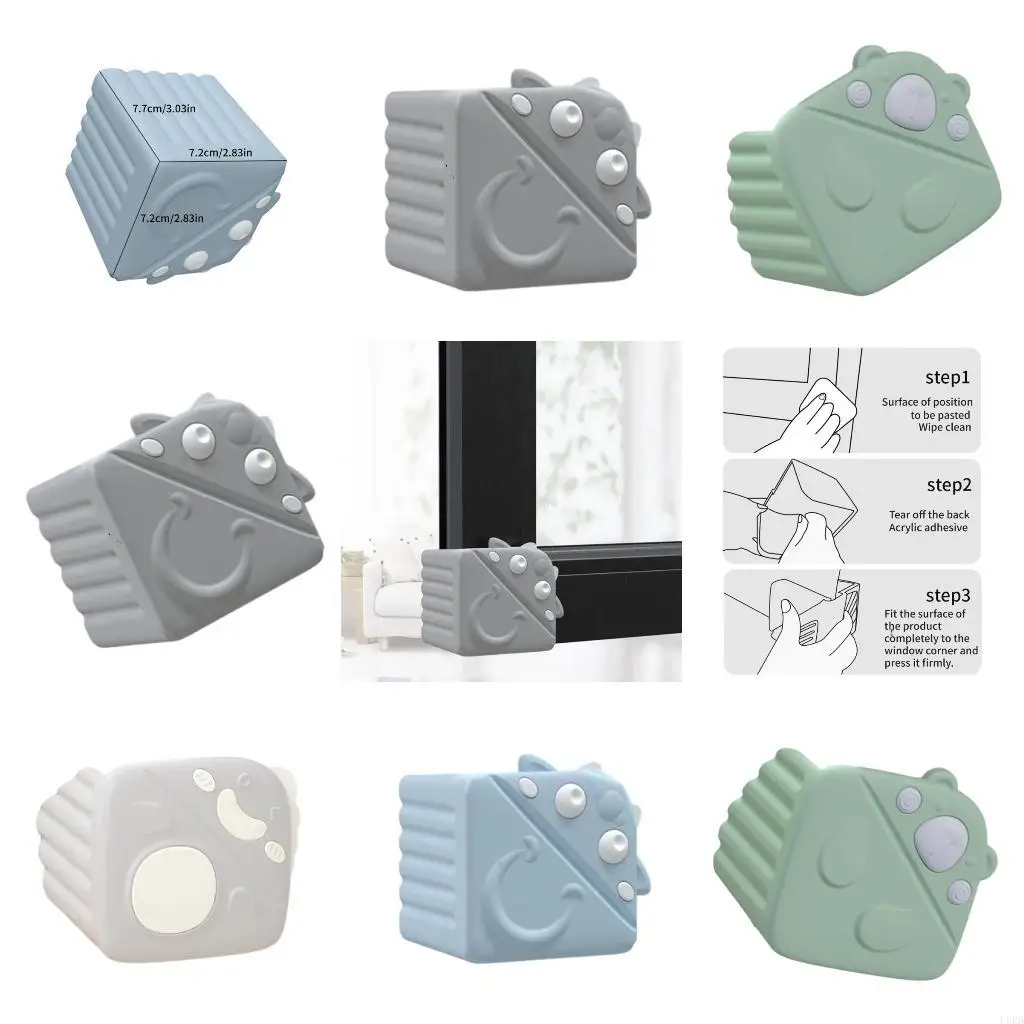 واقي زوايا النافذة من السيليكون الناعم لحماية حواف الأطفال لرياض الأطفال L8RB #1