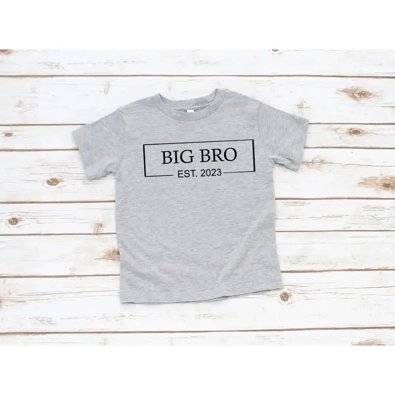 Big Bro est 2023 T Shirt Brother Sibling Pregnancy Announcement