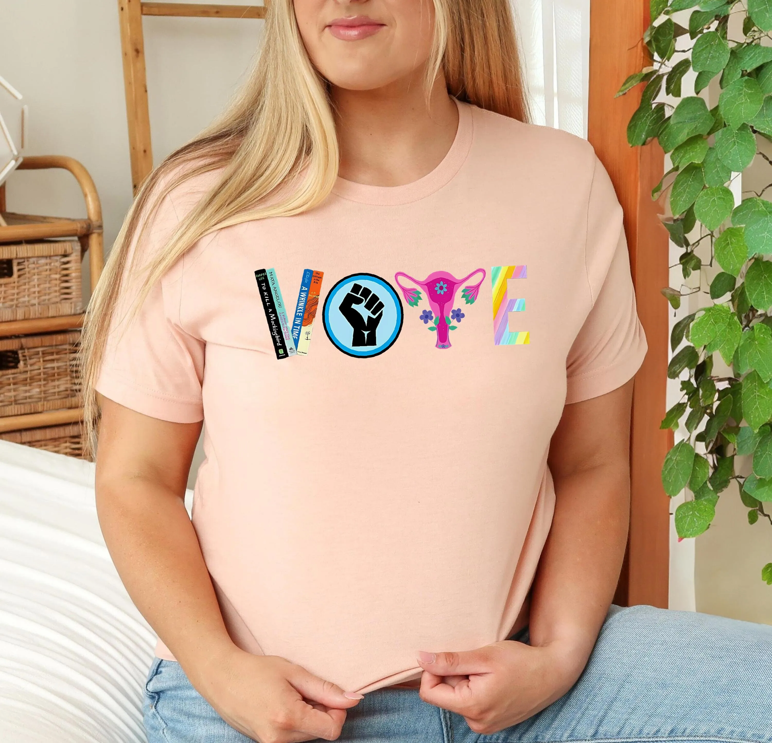 Vote T Shirt For Women Voter Registration Reproductive Rights Election Day Feminist Pro Choice And Equality