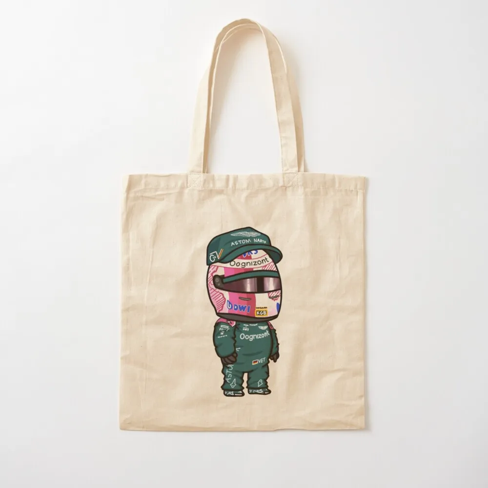 Sebastian Vettel Chibi 2 Tote Bag tote bag Women's beach bags Canvas Tote Bag