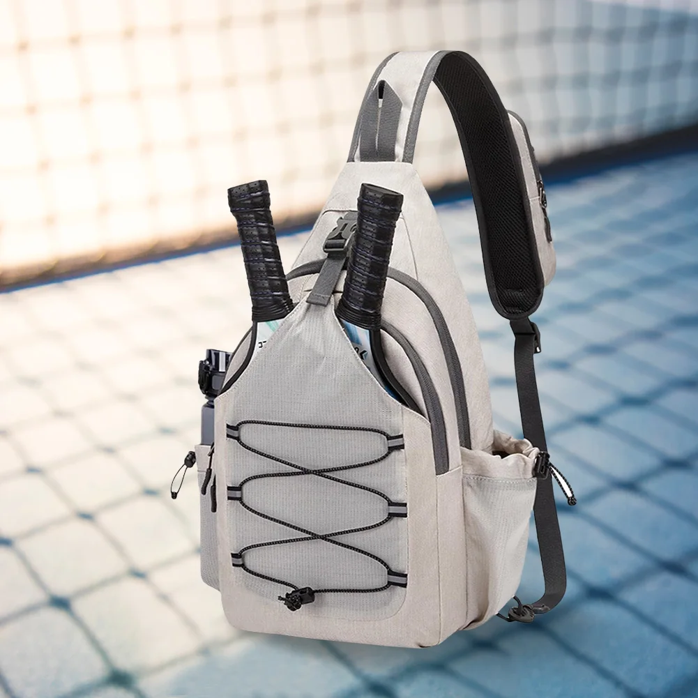 

Pickleball Bag Crossbody Sling Bag Large Capacity Pickleball Paddle Bag for Pickleball Tennis Travel for Men and Women
