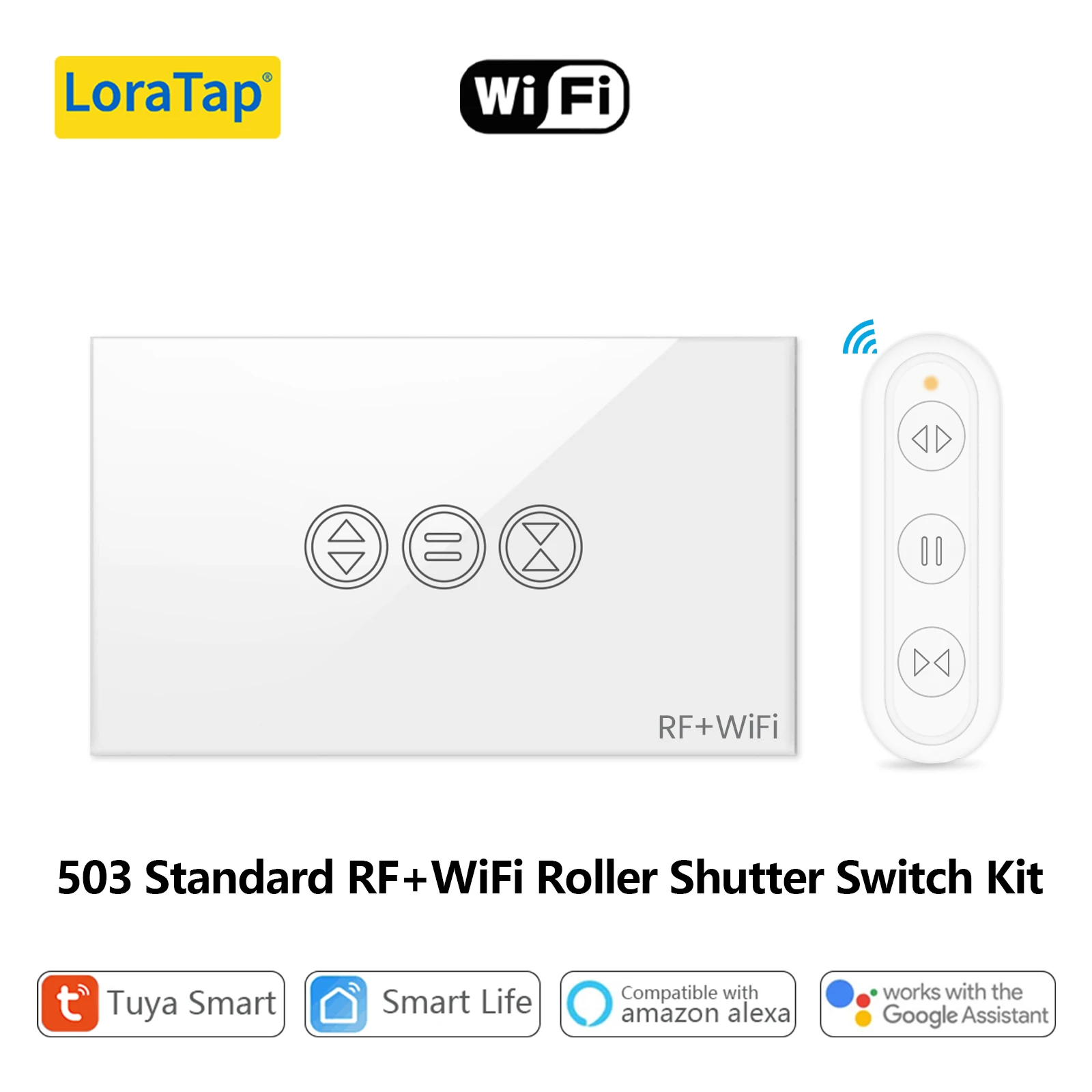 

LoraTap Tuya Smart Life US Israel StandardCurtain Blinds Switch RF Remote Control App Timer Google Home Alexa