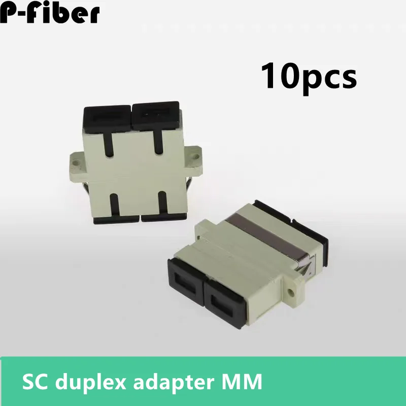 Multimode SC dual port adapter 10pcs duplex DX optical fiber coupler conector SM OM3 OM4 P-fiber