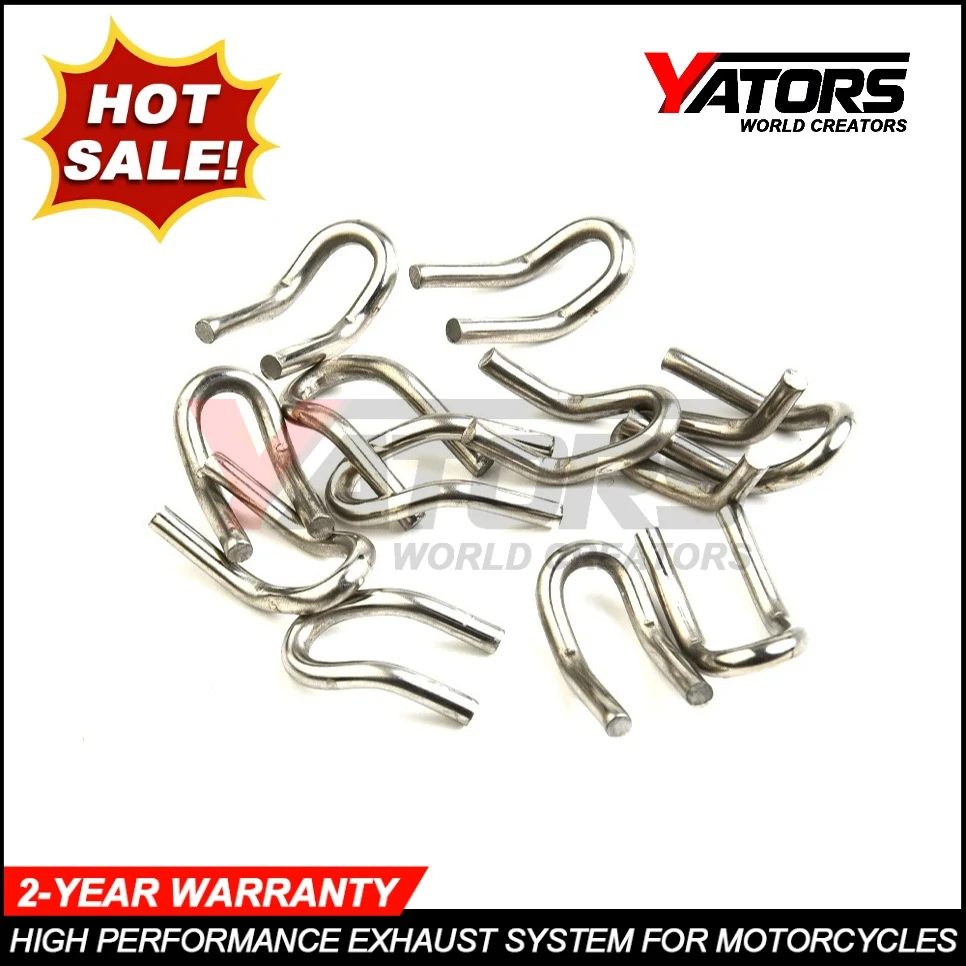 12Pcs Stainless Steel Exhaust Spring U Hook for Motorcycle Scooter Exhaust Pipe Muffler Universal Waterproof Accessories