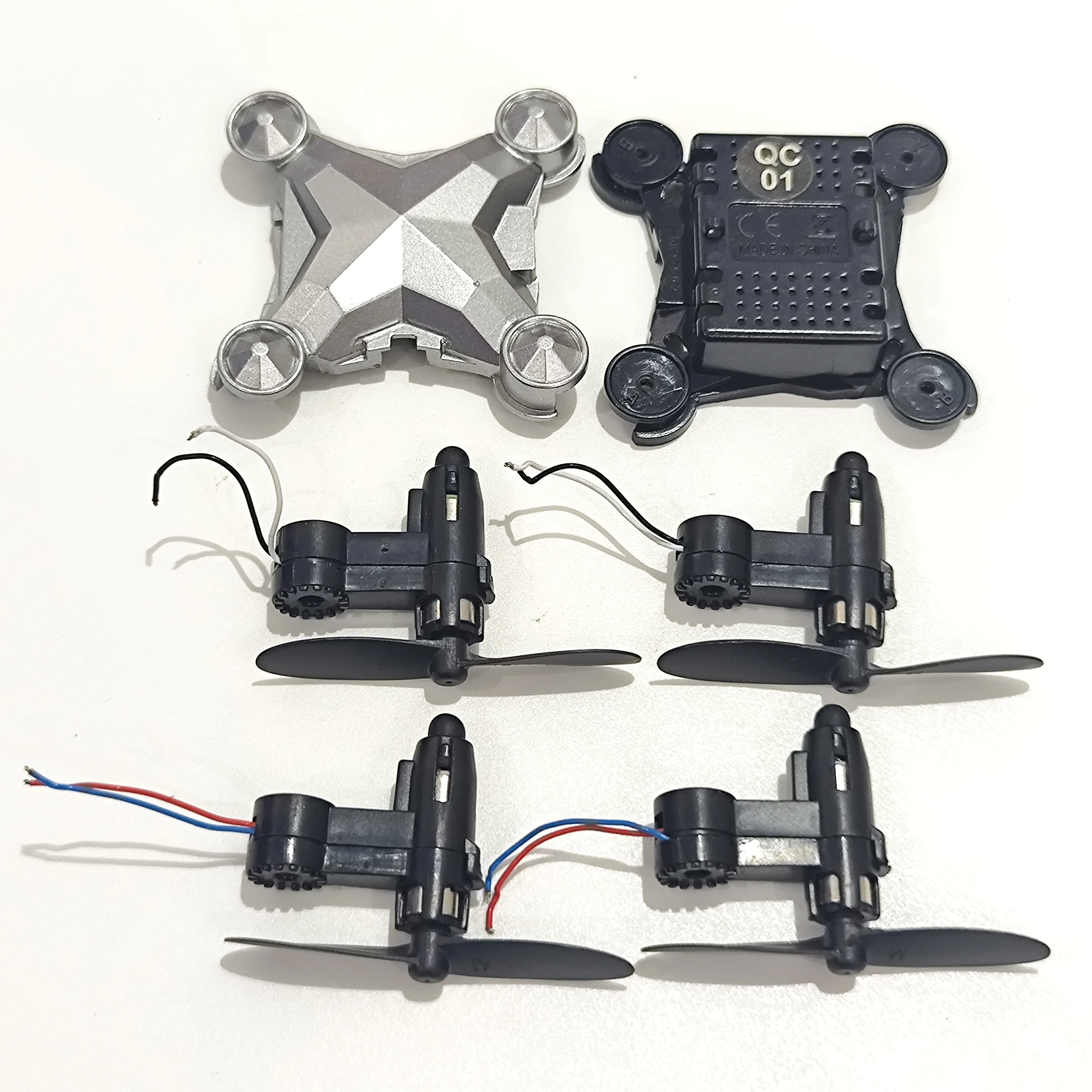 MINI Dron de DH-120, conjunto completo de brazo de Motor Original con accesorios de hoja de hélice CW CCW + Kit de cubierta superior e inferior de carcasa de cuerpo principal