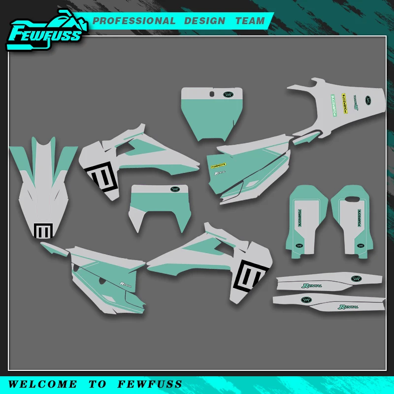 

Fewfuss For HUSQVARNA 125 250 300 350 450 501 TE FE 2020-2023 TC FC FS 2019-2022 Graphics Decals Stickers Background Number Name