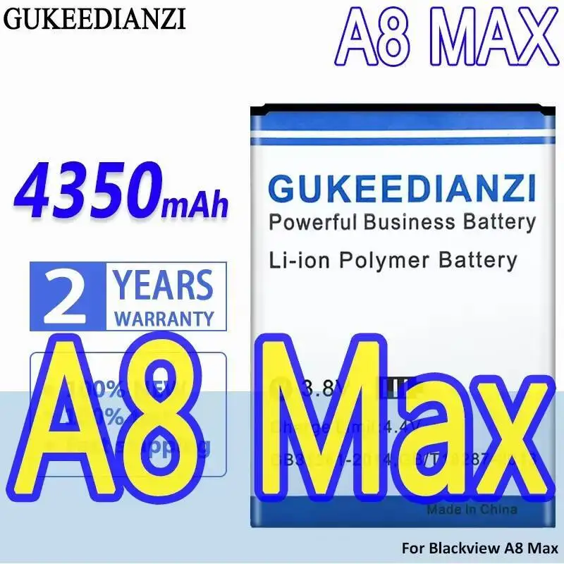 Долговечный аккумулятор мобильного телефона для Blackview A8 Max A8max, надежный источник питания 4350 мАч