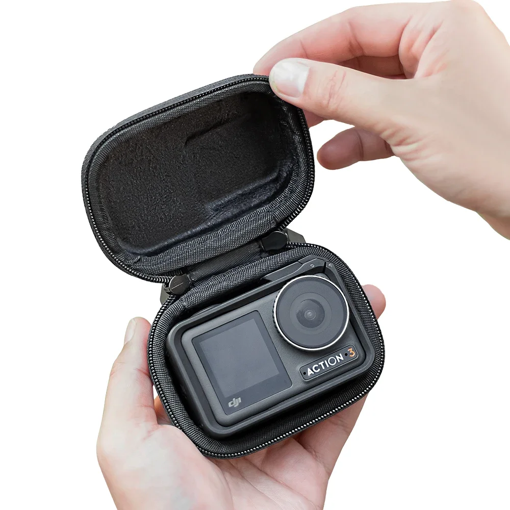 XFJI Storage Bag Portable Mini Box Sports Camera PU Waterproof Protective Case for DJI Osmo Action 5PRO 4 3 Camera Accessories