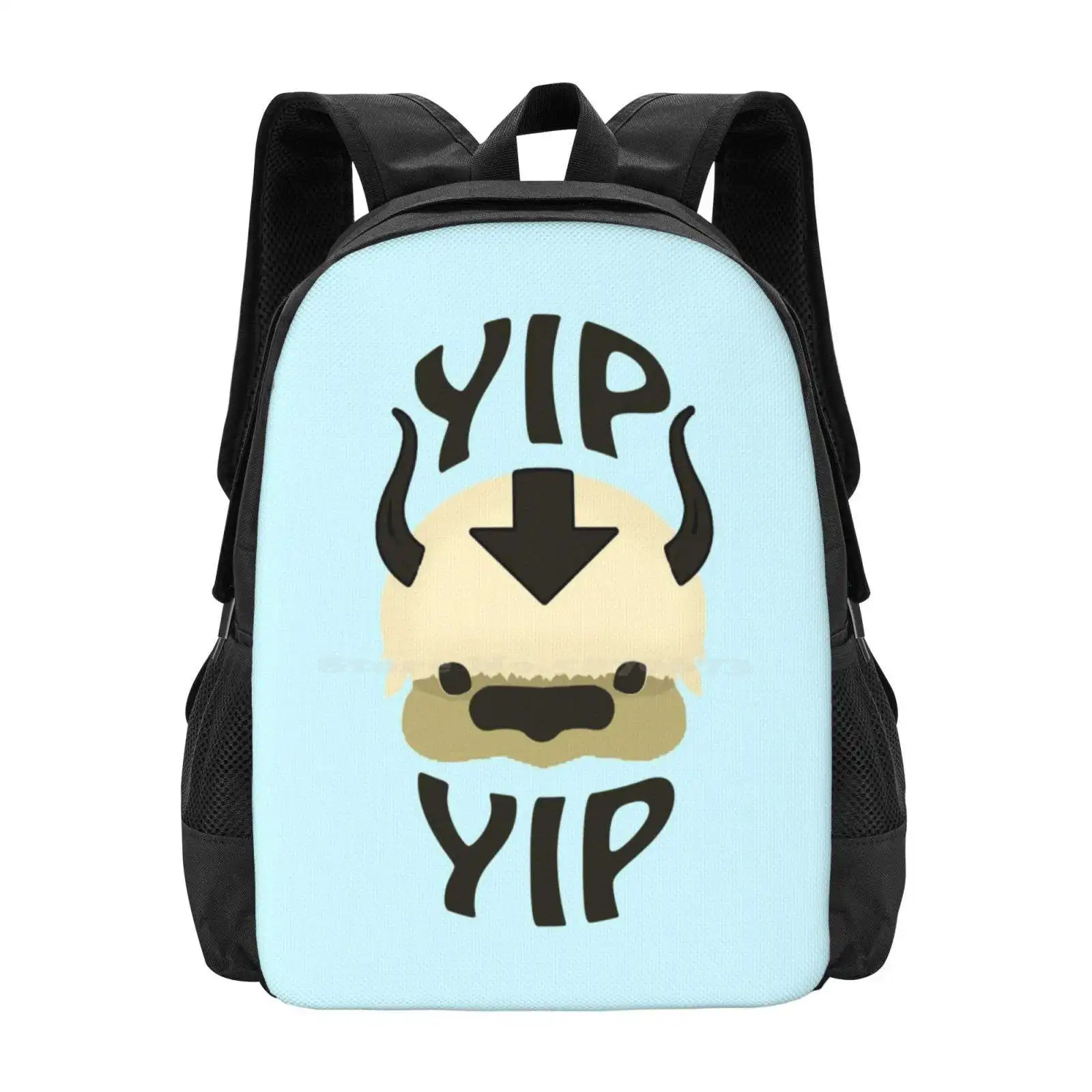 ¡Yip Appa! Mochilas escolares para niñas adolescentes, bolsas de viaje para ordenador portátil, Appa Aang, The Last airdoblador Flying Bison Yip