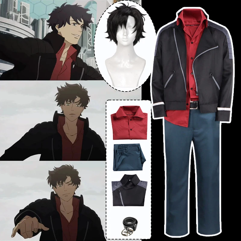 Akusel Cosplay Lazarus Costumes Slim Male Zipper Streetwear Cardigan Hoodies Set Anime Party Role-playing Suit Unisex Outfit 3XL