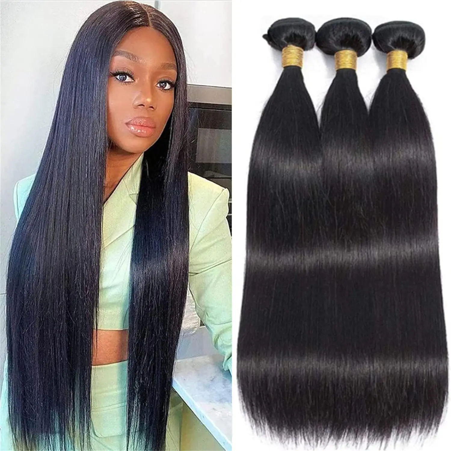 Hair Bundles Straight Bundles Human Hair 100% Unprocessed Virgin Brazilian Raw Remy Human Hair 2/3/4 Bundles