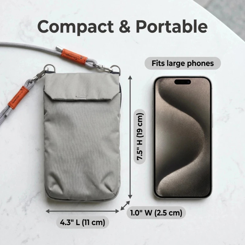 Men Slim Fit Crossbody Phone Bag Foldable Waist Pack for Travel Casual Daily Use view 5