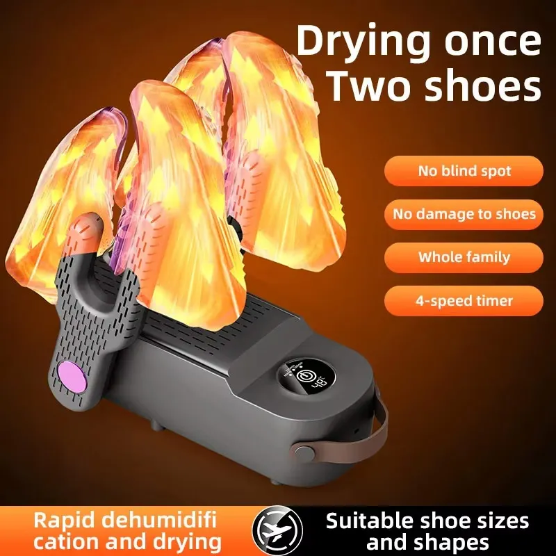 

Korean Style 4-Core Shoe Dryer Sterilizing & Deodorizing Foldable Smart Shoe Dryer Multi-Function Sock Dryer