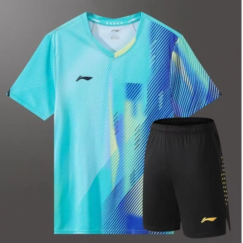 2026 New Badminton Sportswear Table Tennis Short-sleeved Limited Edition Competition Suit Breathable Sweat-absorbent Top T-shirt