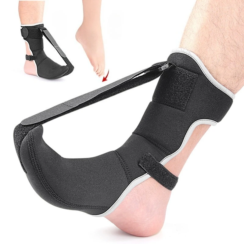 Adjustable Plantar Fasciitis Night Foot Splint Drop Orthotic Brace Elastic Dorsal Night Splint Foot Rehabilitation Stretch Strap