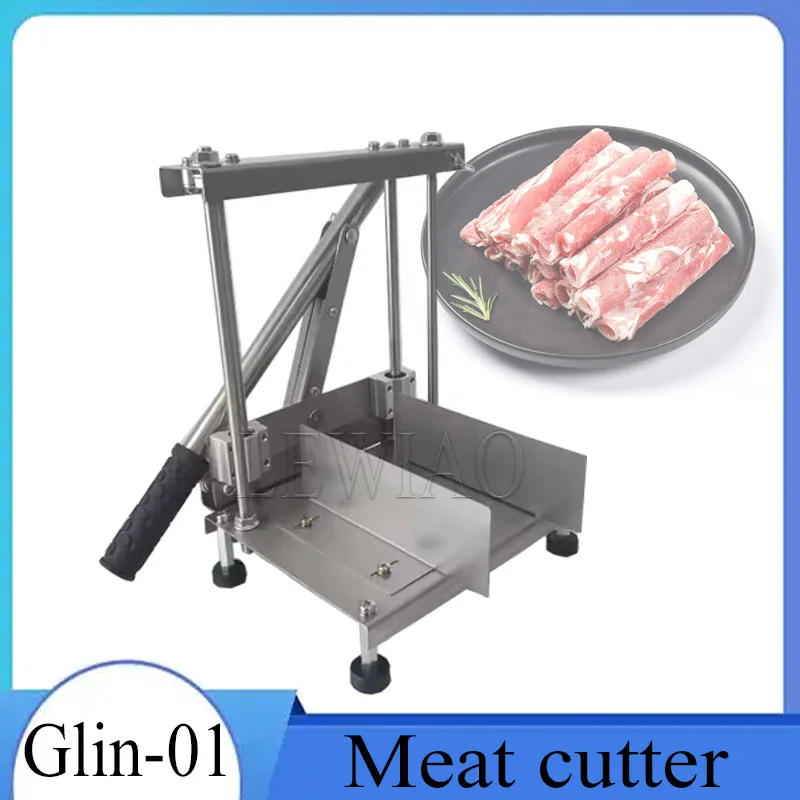 Household Manual Lamb Slicer Frozen Meat Cutting Machine Beef  Mutton Rolls Cutter