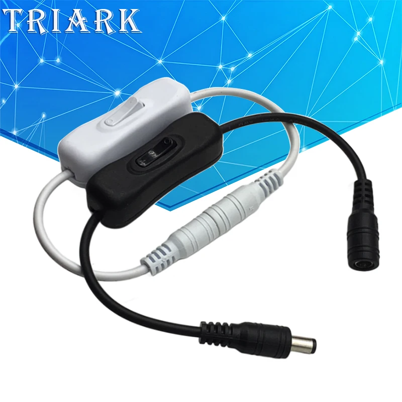 1PCS DC 12V Light Switch Female Male Power Cable DC Connector ON OFF Inline 304 Switch 12V 2A for LED Strip Light