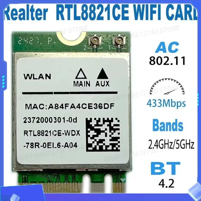 for 2026 AW CB304N RTL8821CE M.2 Wireless Network Card 802.11ac WiFi Bluetooth 4.2 Combo Adapter for Asus Acer Notebook