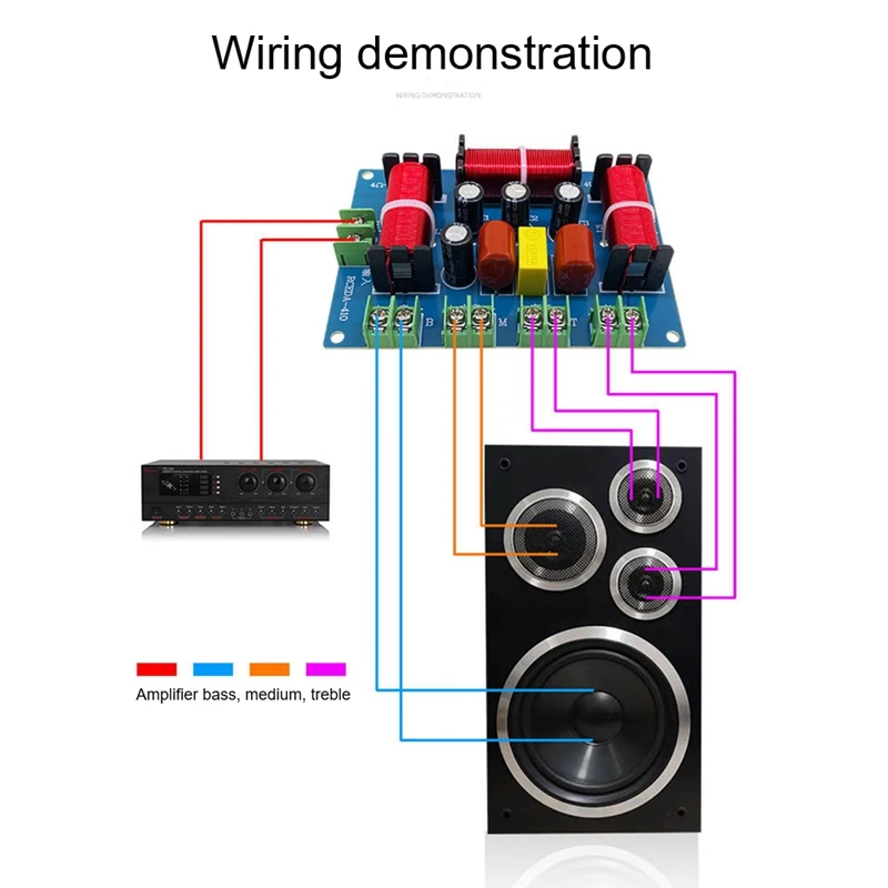 Speaker Crossover Midrange+Bass 4 Way Speaker Audio Frequency Divider Home Theater Speaker Divider