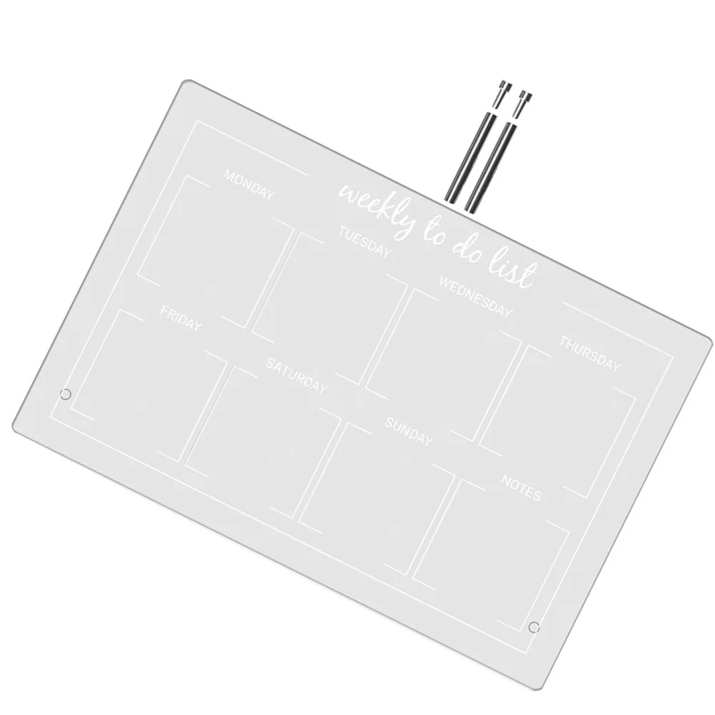 1 مجموعة الاكريليك السبورة شفافة مكتب منضدية الجافة محو مجلس متعدد الاستخدام مكتب مذكرة التخطيط لوح كتابة #6