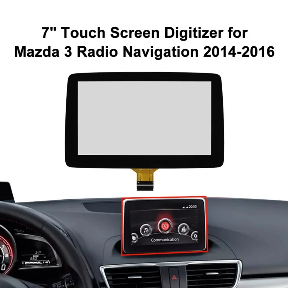 

1pc 7 inch 36-Pin Touch Screen Glass Digitizer for 2014-2019 Mazda 3 CX-3 MX-5 Radio Part# TM070RDZ38 BHP1611J0D K40005A29F