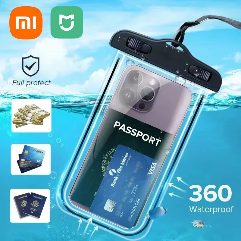 

Водонепроницаемый чехол для телефона Xiaomi, водонепроницаемая сумка для плавания, универсальный защитный чехол для подводной чехла для телефона iPhone Samsung 6,7 дюйма