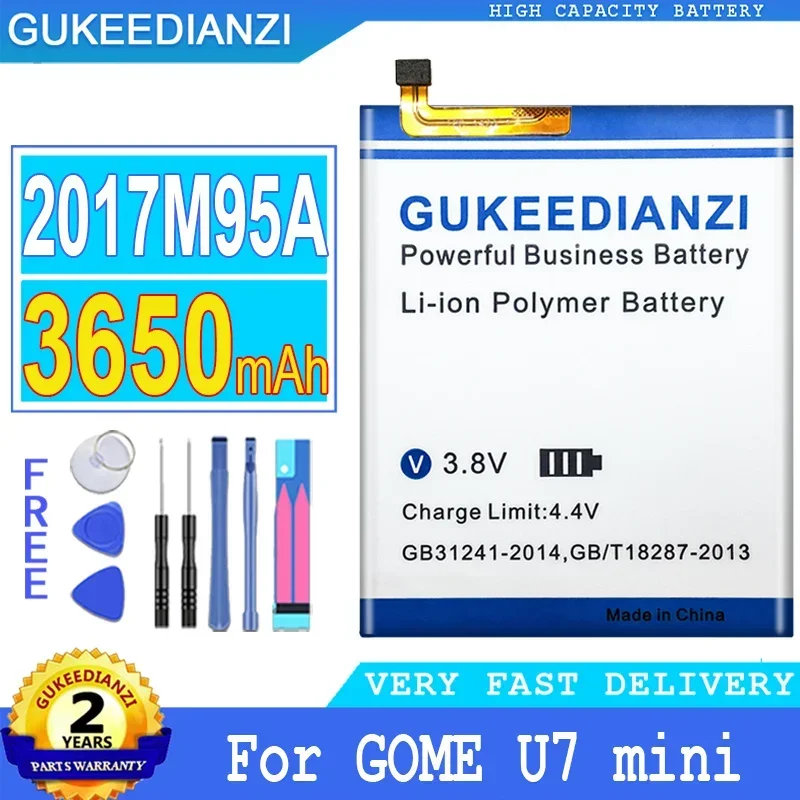 

Сменная батарея GUKEEDIANZI, последнее производство, 3650 мАч, Стандартная батарея, бесплатные инструменты, 2017M95A для GOME U7mini U7 Mini