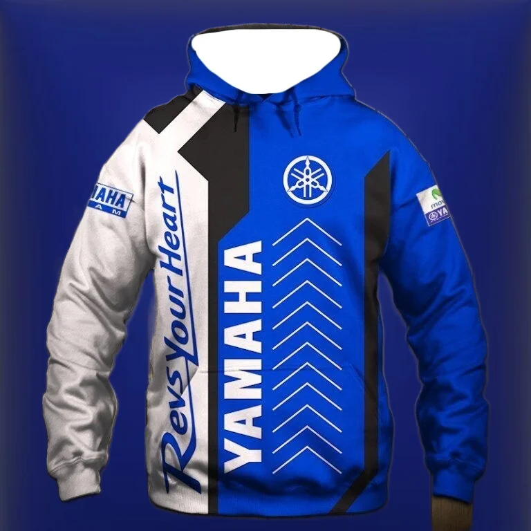 

25/26 Толстовка с капюшоном Yamaha Мотоциклетная униформа команды энтузиастов 3D весенне-осенний пуловер Толстовка Повседневная куртка с капюшоном