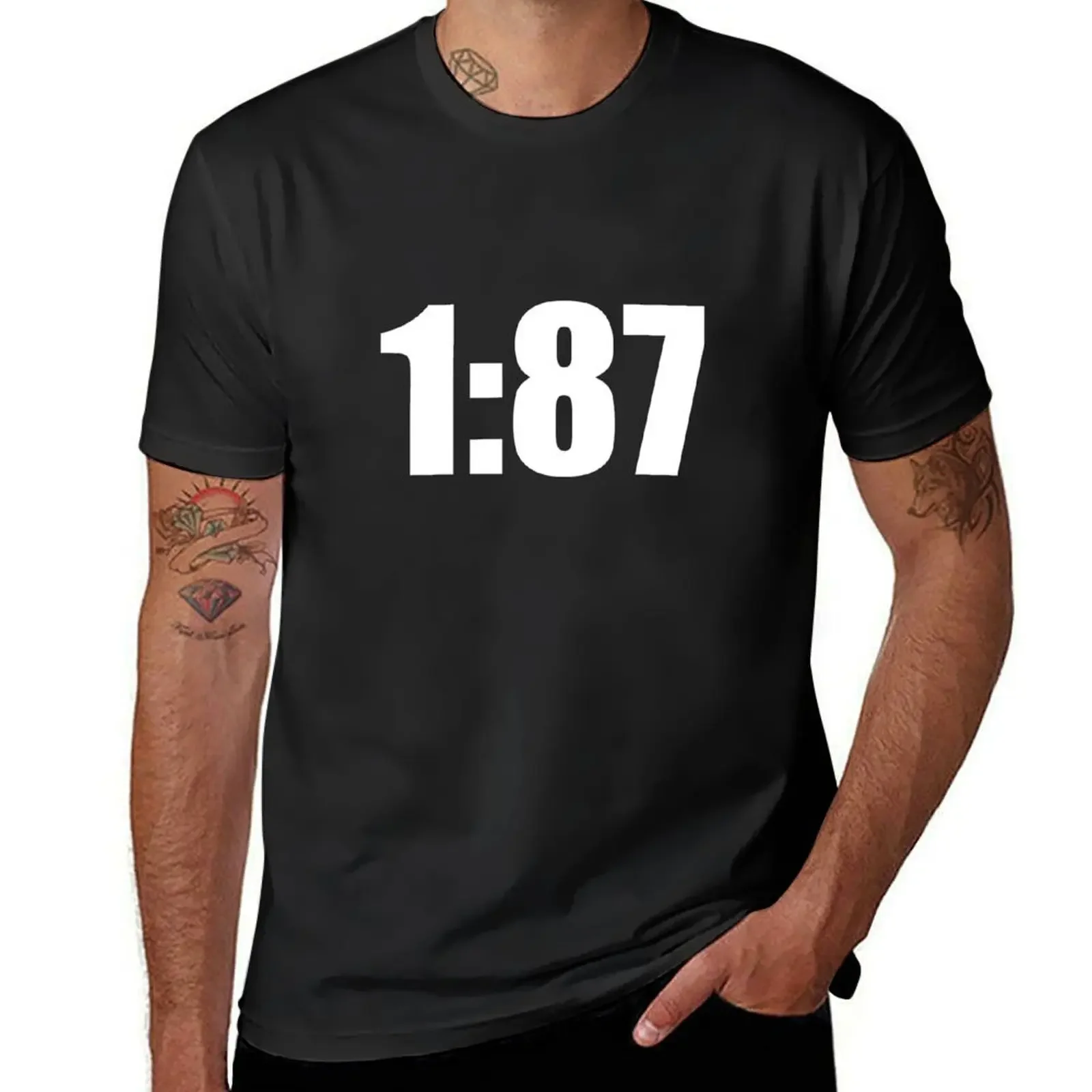 1:87 model train gauge H0 gift idea T-Shirt vintage clothes summer tops anime Aesthetic clothing Men's t-shirt