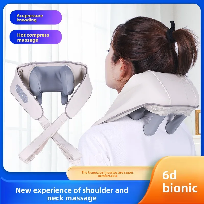 

New Massage Shawl Trapezius Cervical Spine Clip Kneading Rechargeable Hot Compress Electric Massager Neck Massager