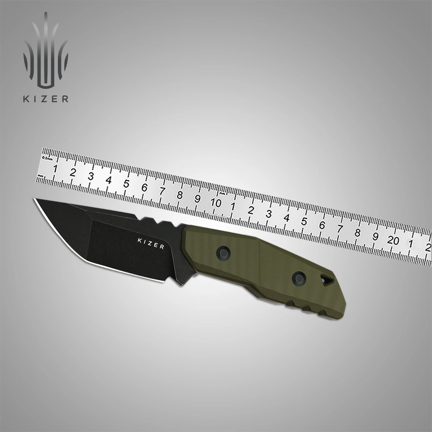 Kizer شفرة مثبتة سكين 1086A1/A2 كوارتز 2025 جديد G10 مقبض AEB-L شفرة فولاذية سكين ثابت للصيد